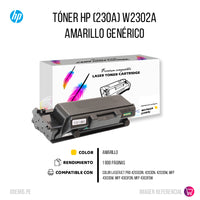 Toner Hp 230A Yellow W2302A 1.8K Pág. 4203 Compatible
