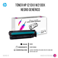 Toner Hp 213X Negro W2130X 9K Pág. 5700 Compatible