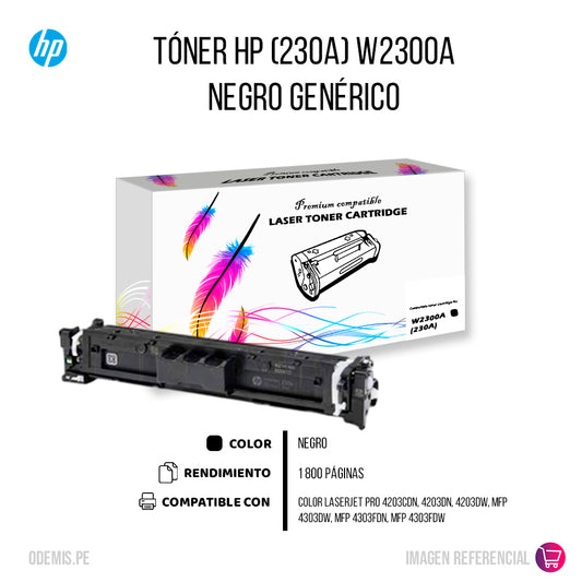 Toner Hp 230A Black W2300A 2K Pág. 4203 Compatible