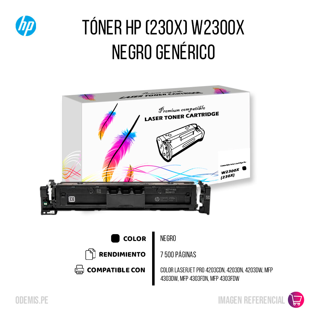 Toner Hp 230X Black W2300X 7,5K Pág. 4203 Compatible