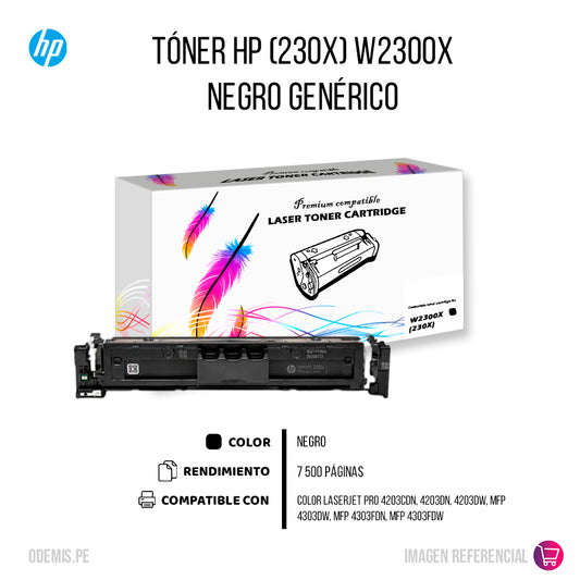 Toner Hp 230X Black W2300X 7,5K Pág. 4203 Compatible