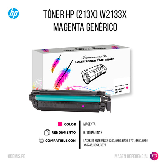 Toner Hp 213X Magenta W2133X 6K Pág. 5700 Compatible