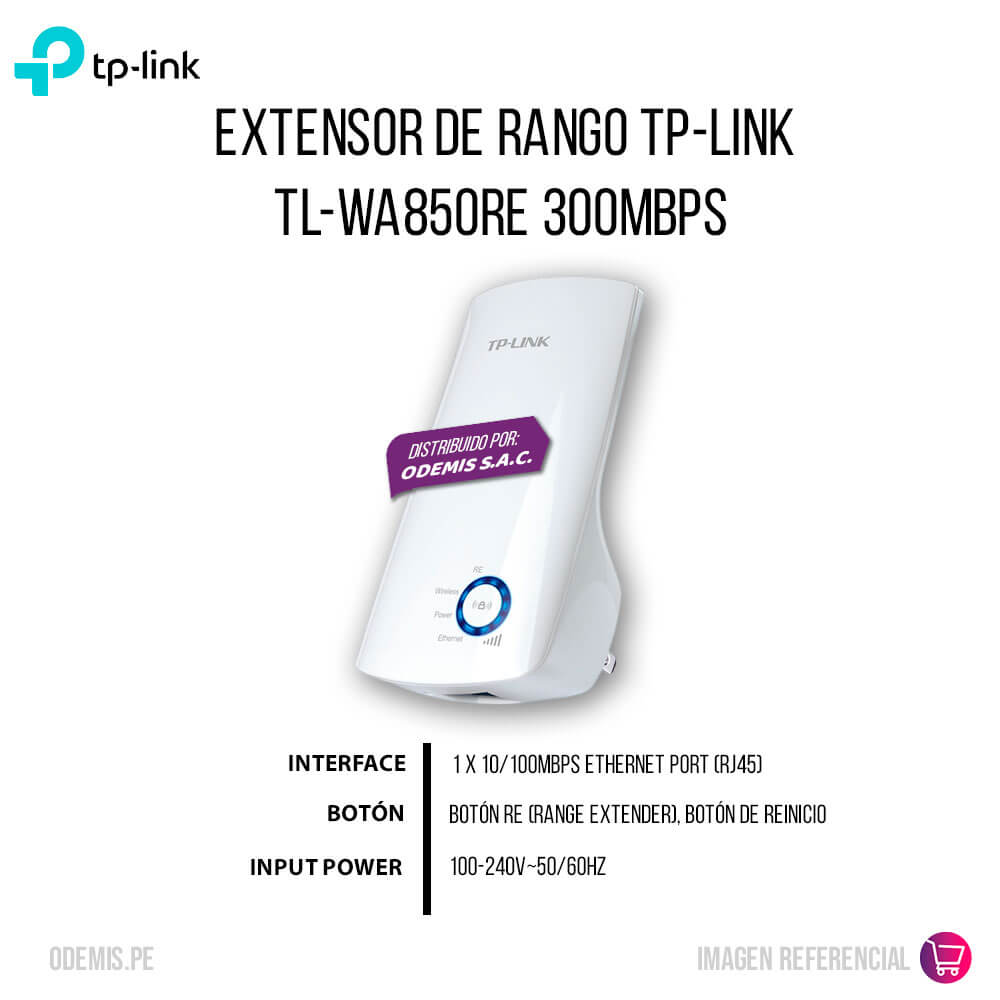 Extensor de Rango Tp-Link TL-WA850RE 300Mbps