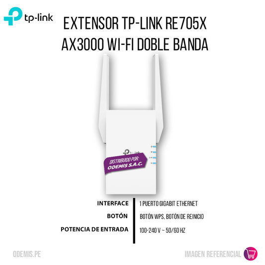 Extensor Tp-Link RE705X Ax3000 Wi-Fi Doble Banda