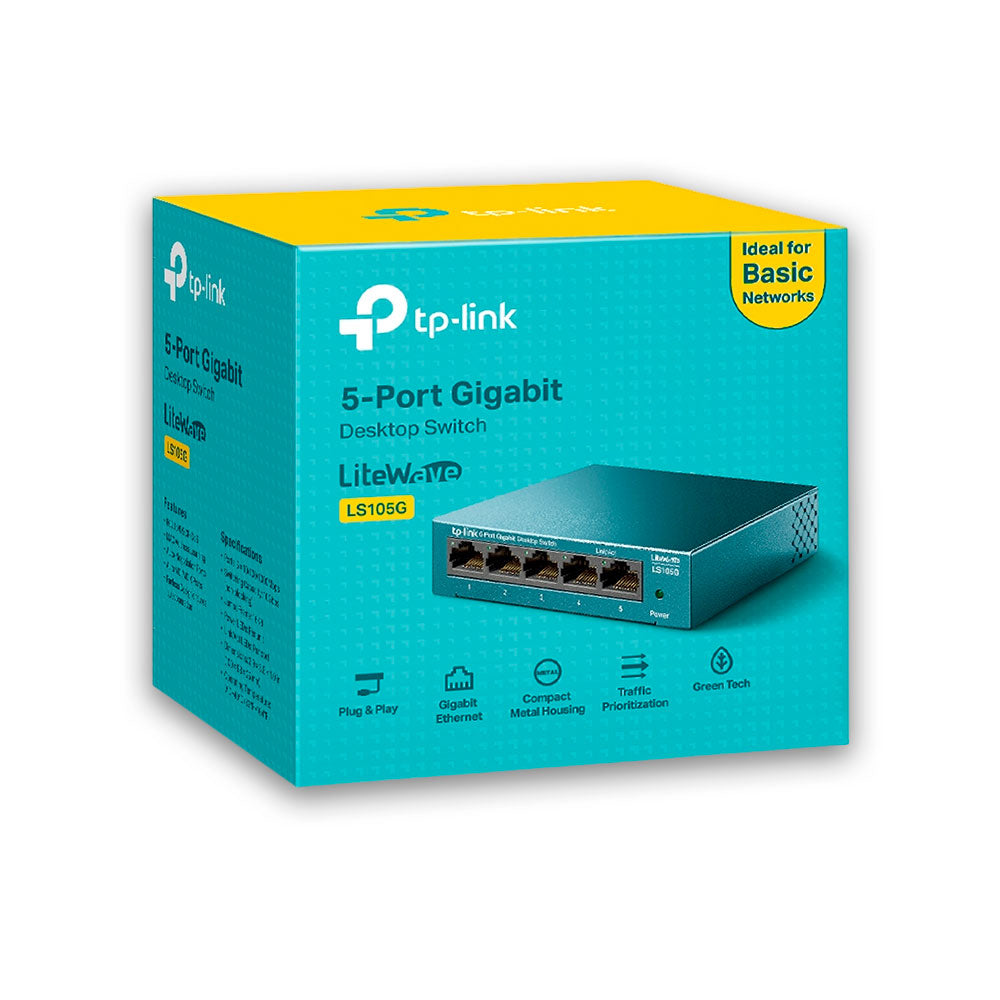 Switch TP-LINK LS105G 5-Puertos 10/100/1000Mbps Sobremesa