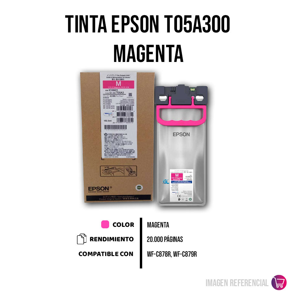 Tinta Epson T05A300 Magenta Para Wf C878R C879R