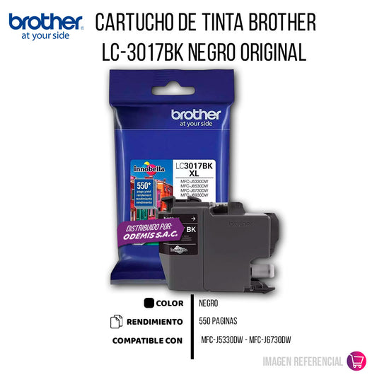 Tinta Brother Lc-3017Bk Black 550 Pág. MFC-J5330DW Original