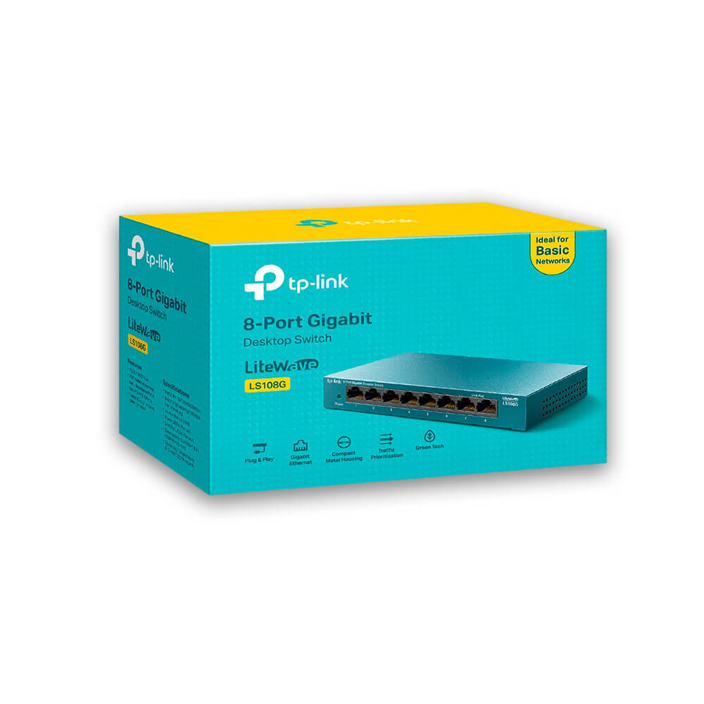 Switch Tp-Link LS108G 8 Puertos 10/100/1000Mbps