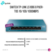 Switch Tp-Link LS108G 8 Puertos 10/100/1000Mbps