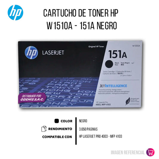 Toner Hp 151A Negro W1510A 3050 Pág. 4003 Original
