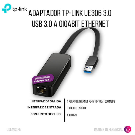 Adaptador Tp-Link UE306 3.0 Usb 3.0 A Gigabit Ethernet