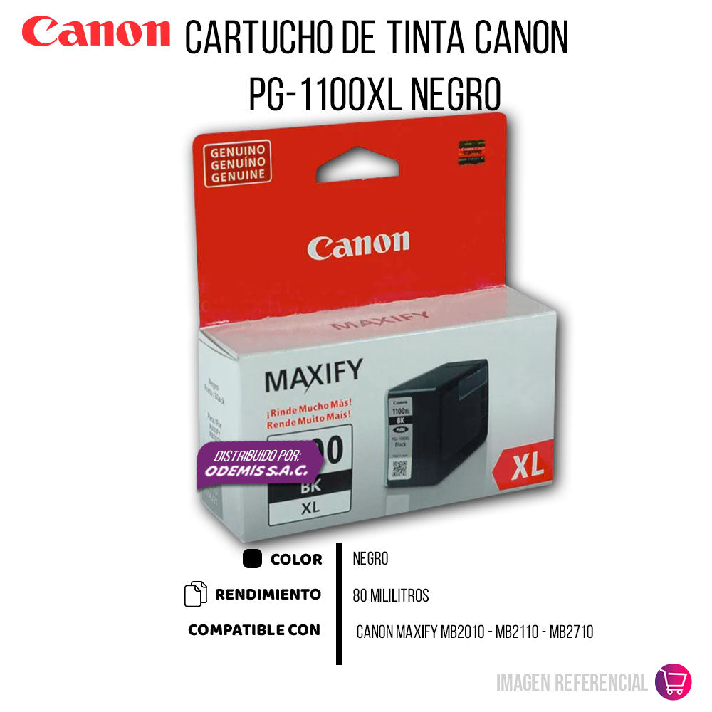 Tinta Canon Pgi-1100Xl Black 37,4ml MB2010 Original