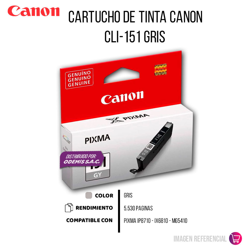 Tinta Canon Cli-151 Gris 7ML iP7210 Original