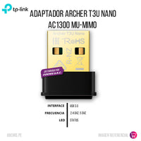 Adaptador Archer T3U Nano AC1300 MU-MIMO