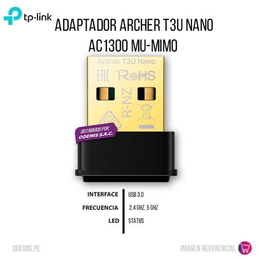 Adaptador Archer T3U Nano AC1300 MU-MIMO