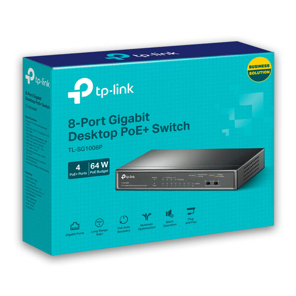 Switch Tp-Link TL-SG1008P 8 Puertos Gigabit 10/100/1000 Mbps