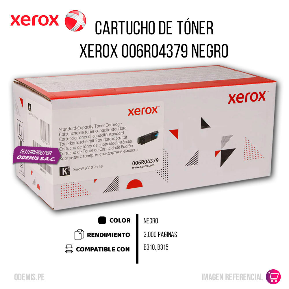 Toner Xerox 006R04379 Negro 3,000 Pág. B310, B315 Original