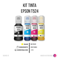 Kit Tinta Epson T524 4 Colores 127ml L15150 Original