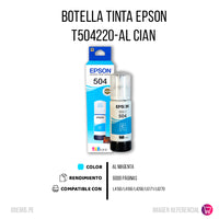 Tinta Epson T504220-Al Cian 70ML L4150 Original