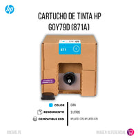 Tinta Hp 871A Cyan G0Y79D 3 Litros 370 Original