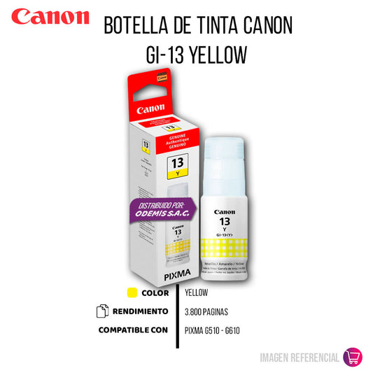Tinta Canon Gi-13 Y Yellow 70ML G510 Original