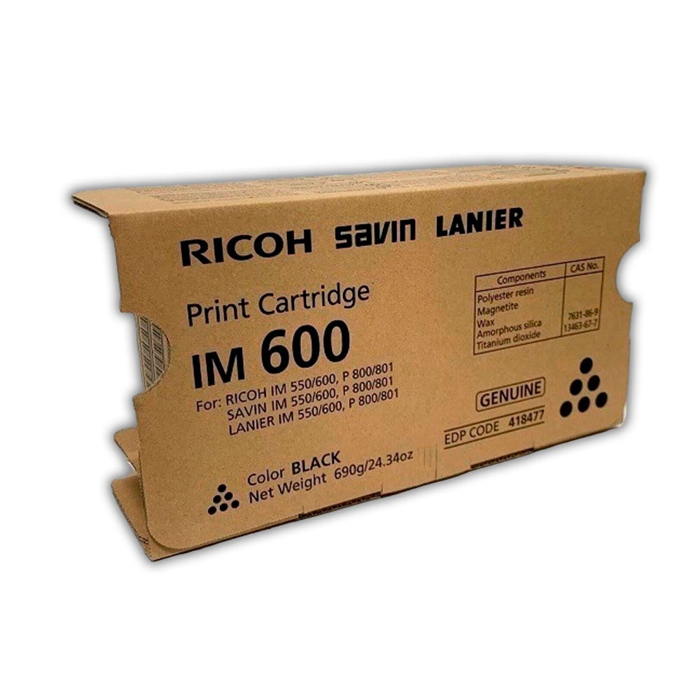 Toner Ricoh Im 550 418477 Black 25K Pág. Im 550 Original