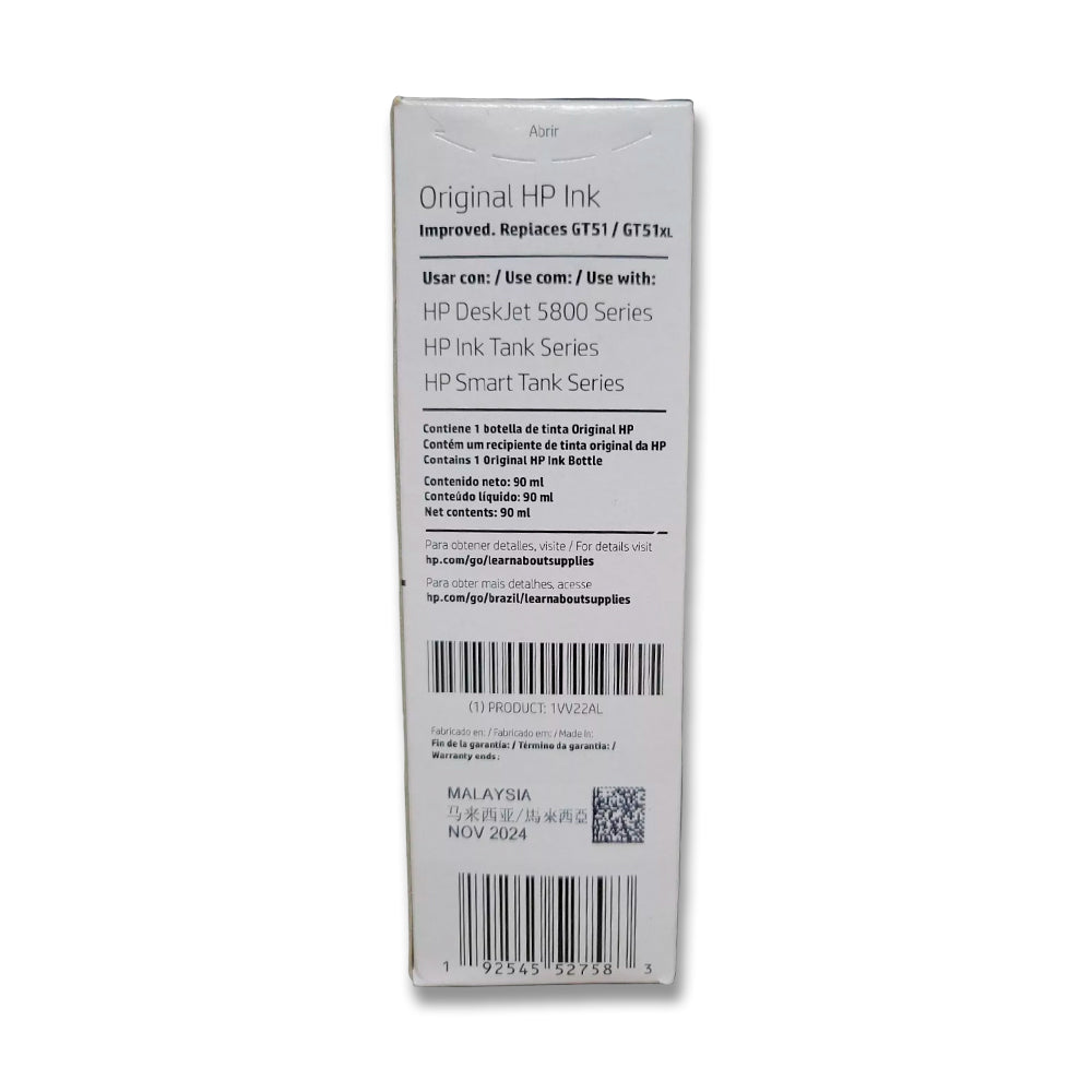 Tinta Hp 1Vv22Al Bottle (Gt53) Black 4000 Pag