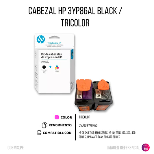 Cabezal Hp 3Yp86Al Black / Tricolor