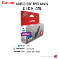 Tinta Canon Cli-171 Xl Cian 10.8ML MG5710 Original