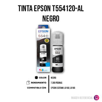 Tinta Epson T554120-Al Negro Pigmentado L8160