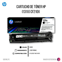 Toner Hp Cf210X (131X) Negro M276, M276n 2400 pág Original