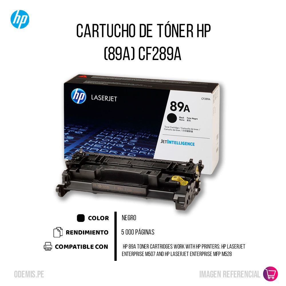 Toner Hp Cf289A (89A) Negro M507, M528 5000 pág Original