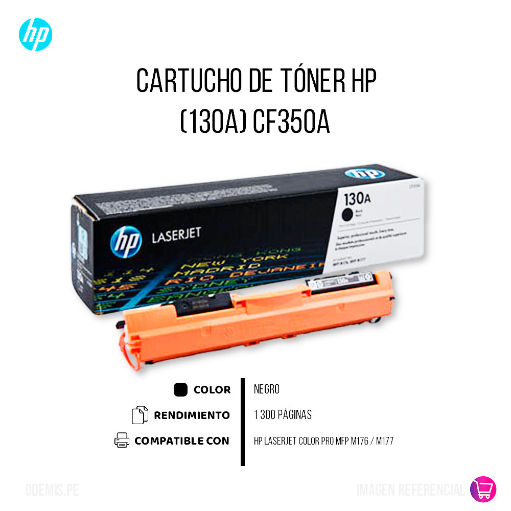 Toner Hp Cf350A (130A) Black M177fw 1,300 pág Original