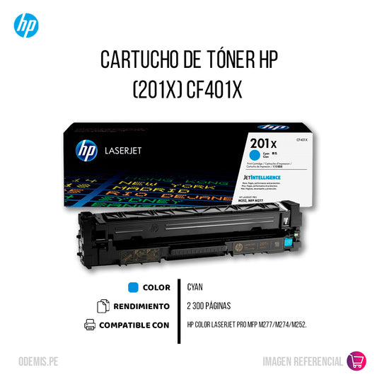 Toner Hp Cf401X (201X) Cyan M274n, M277dw 2300 pág Original