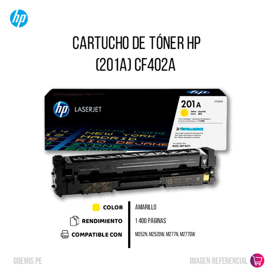 Toner Hp Cf402A (201A) Yellow M252dw, M274n 1,400 pág Original