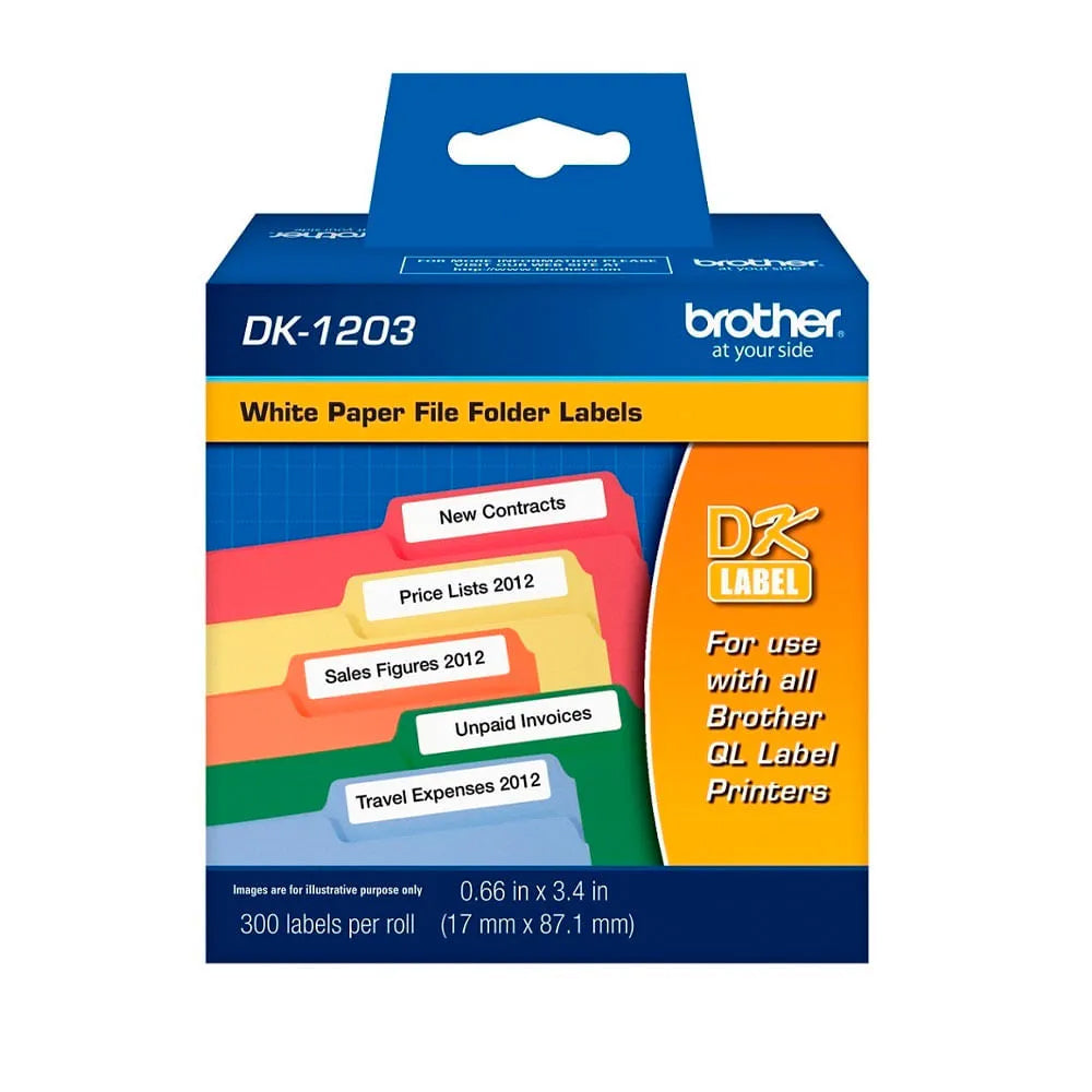 File Folder Paper Label Brother Dk1203 (300 Labels)