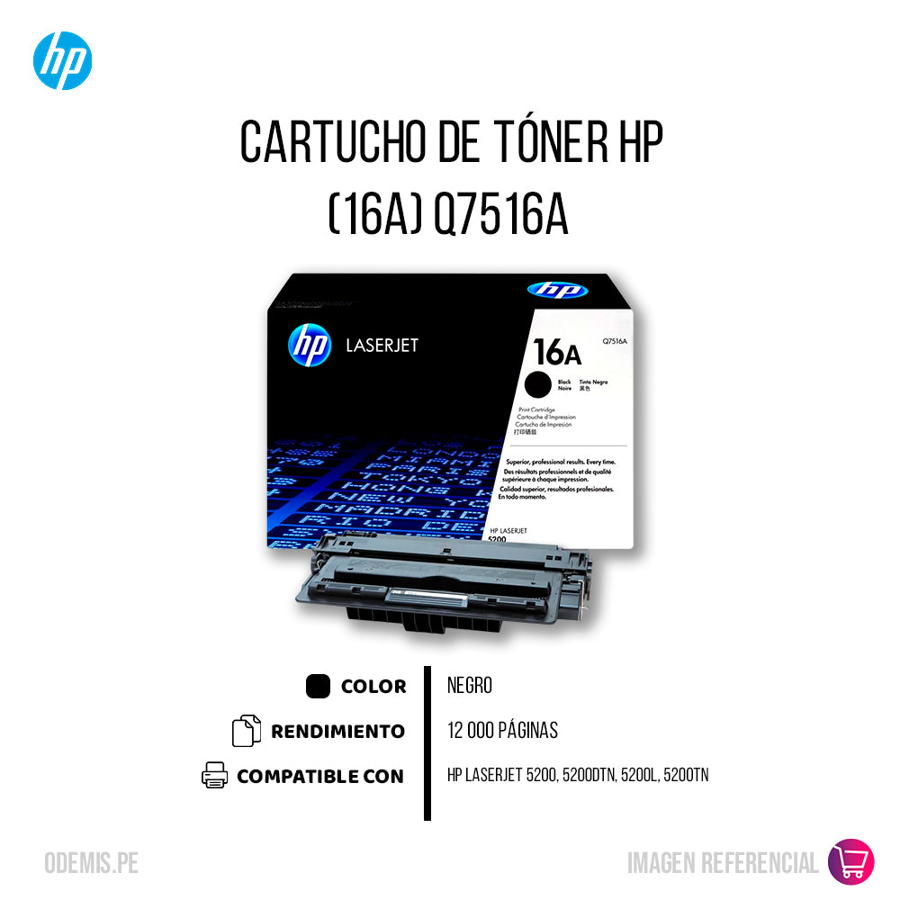 Toner Hp Q6470A (501A) Negro 3600, 3600dn 6,000 pág Original