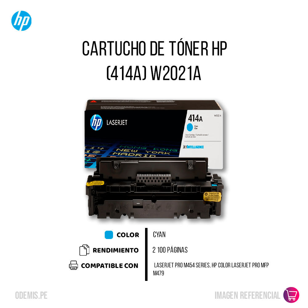 Toner Hp W2021A (414A) Cyan M479fdn M479dw 2,100 Pgs Unico
