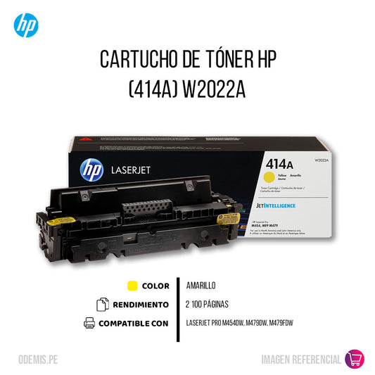 Toner Hp W2022A (414A) Yellow M479fdn M479fdw 2,100 Pgs Unico