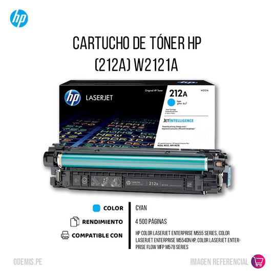 Toner Hp W2121A (212A) Cian M555 M578 4,500 Pgs Original