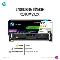 Toner Hp W2302X (230X) Yellow 4201, 4202  5500 pag Original