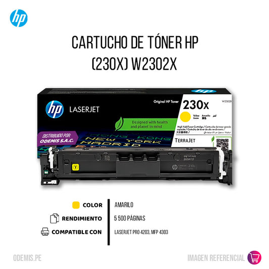 Toner Hp W2302X (230X) Yellow 4201, 4202  5500 pag Original
