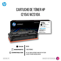 Toner Hp W2310A (215A) Negro M155nw M182n 1,050 Pags Original