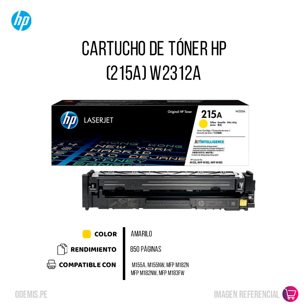 Toner Hp W2312A (215A) Yellow M155nw M182n 850 Pags Original