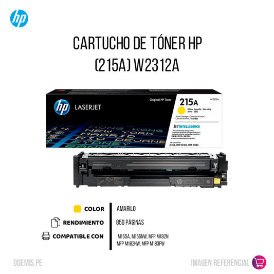 Toner Hp W2312A (215A) Yellow M155nw M182n 850 Pags Original