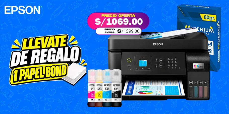 Impresora Epson EcoTank a S/ 1069 con papel bond de regalo