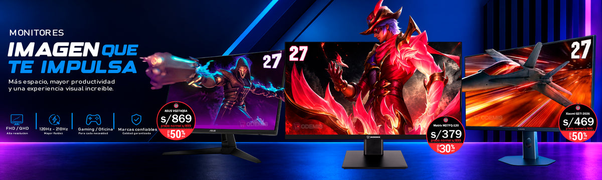 Monitores: imagen que te impulsa, hasta 50% de descuento