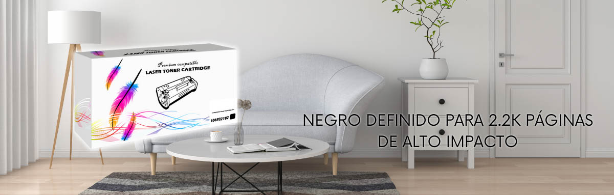 Toner Xerox 106R02182 negro 2.2K Pág. WC 3010 Compatible