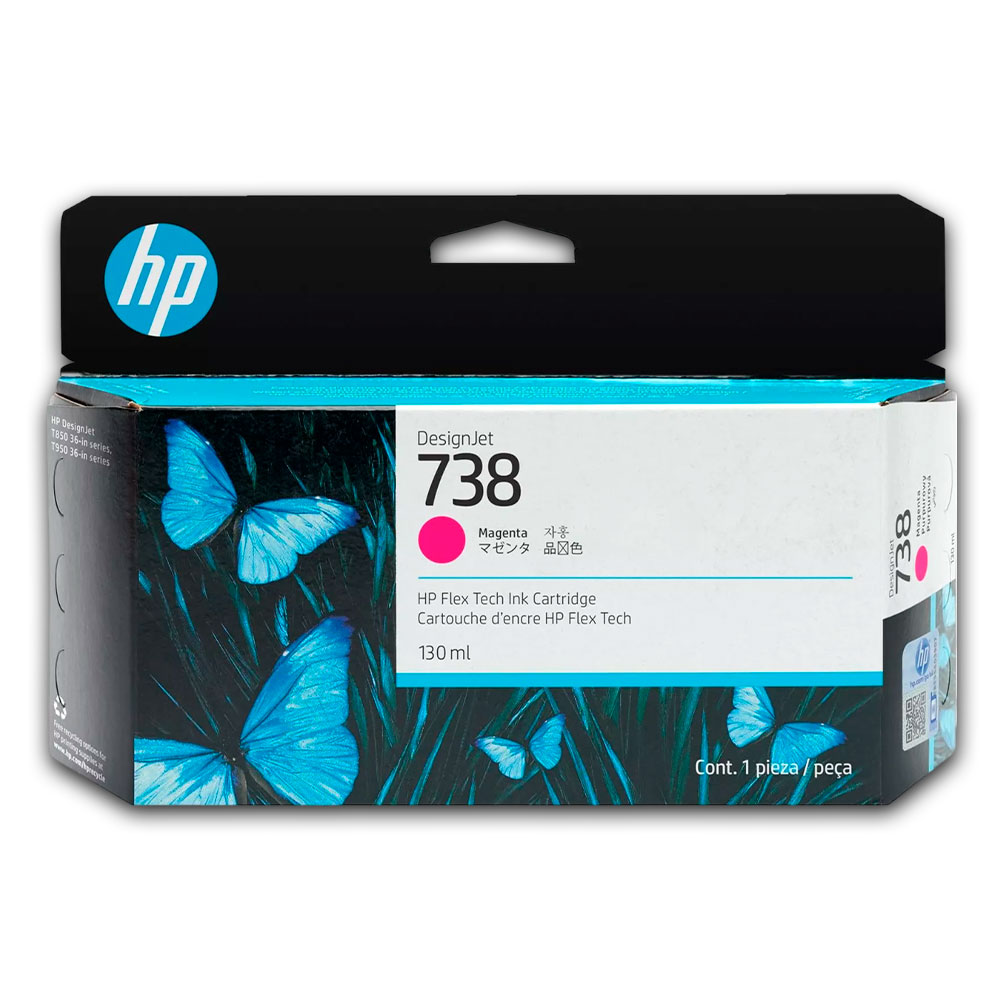 Tinta HP 738 Magenta 498N6A 130ml T850, T950 Original