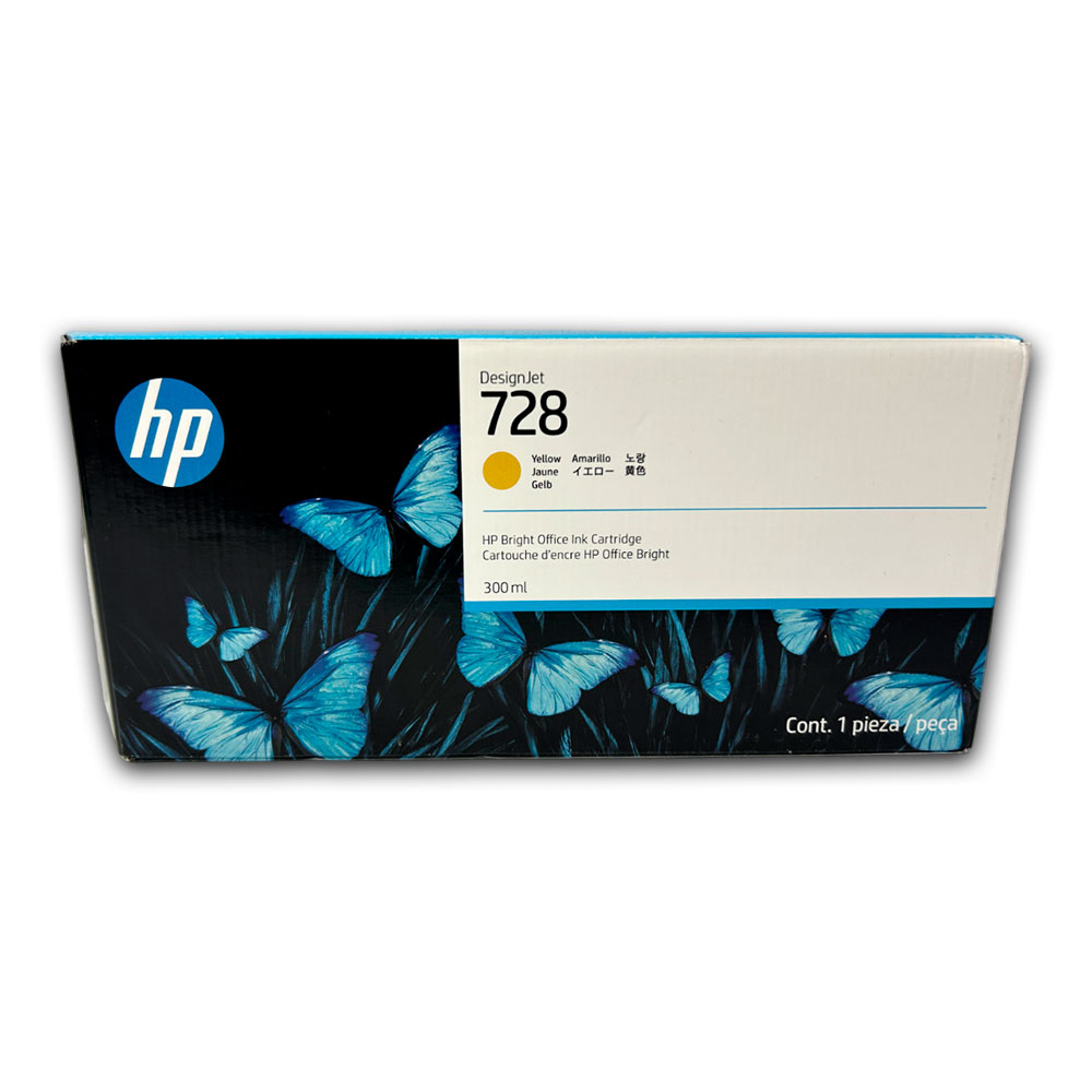 Tinta HP 728A Yellow F9K15A 300ml T730, T830 Original